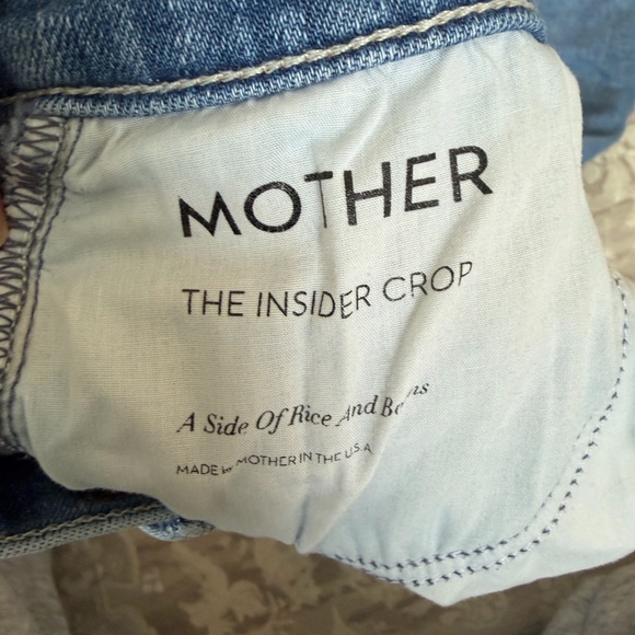 MOTHER Women's Light Blue Insider Crop Jeans Size 27 - Picture 3 of 4